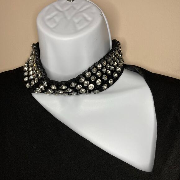 Alice + Olivia Kayson Embellished Cutout Bodysuit In Black Crystal Size Large - Picture 11 of 16